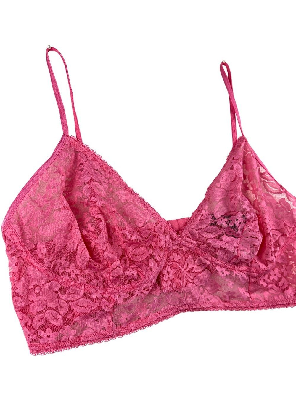 INC Sheer Pink Lace Bralette Large